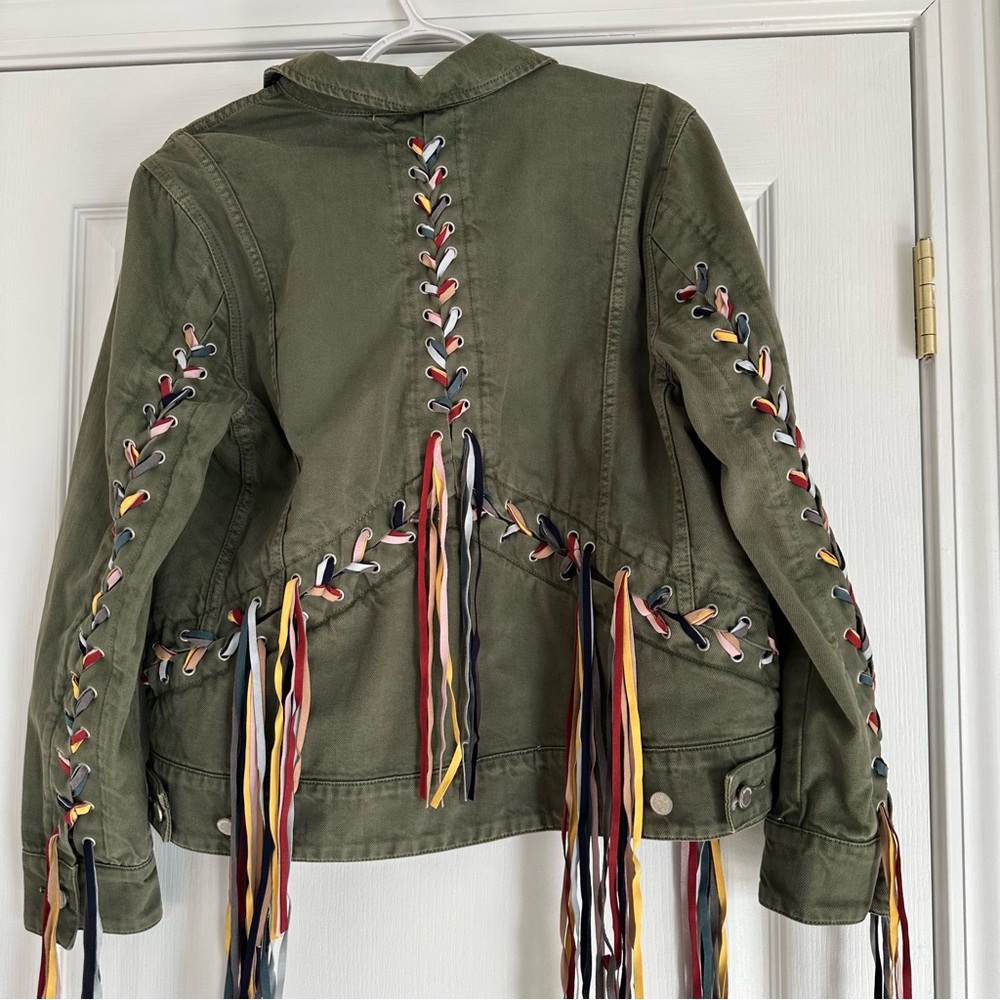 Blank Nyc Olive Jacket With Tan Patch - image 6